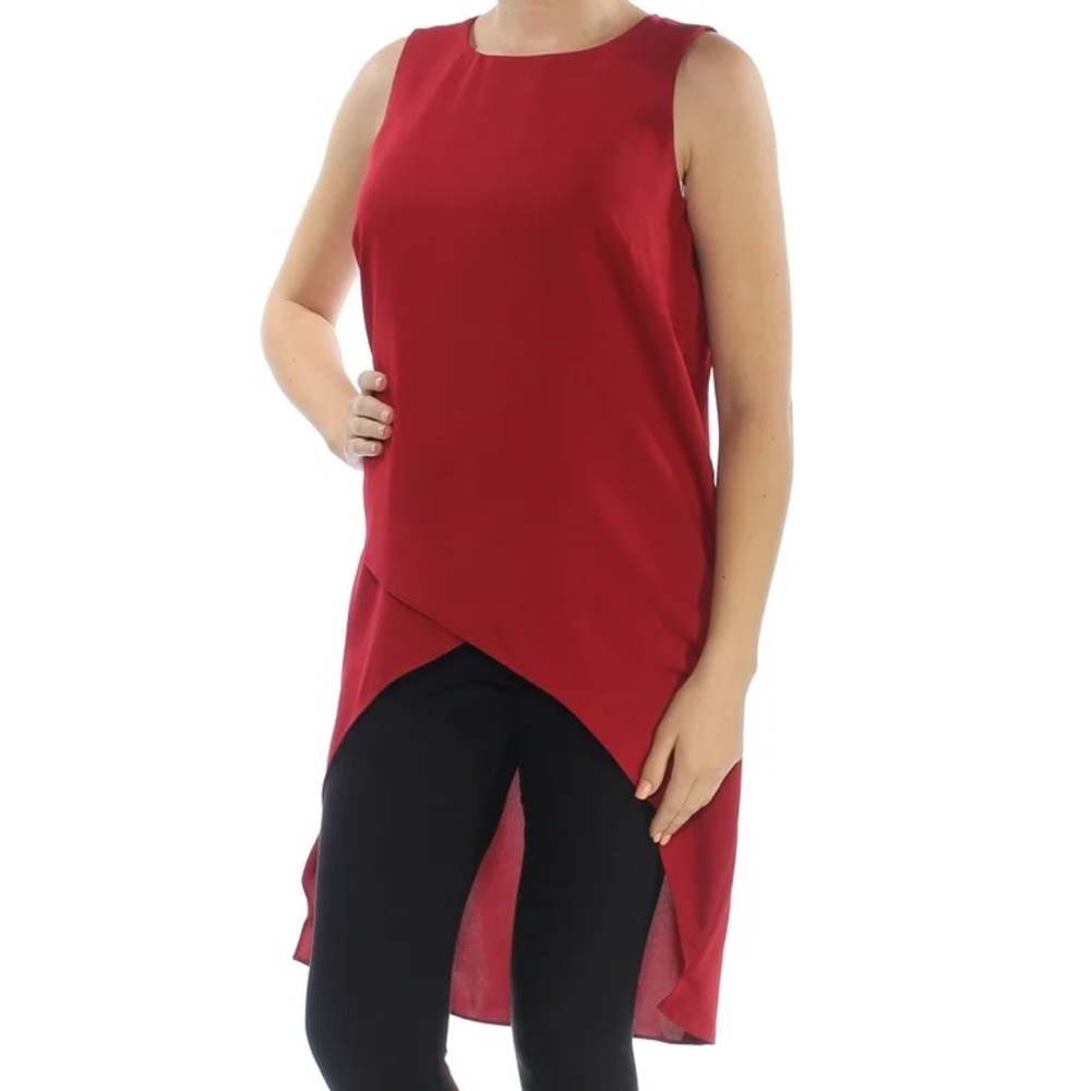 Alfani Womens Crossover Knit Blouse